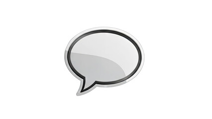 Speech Bubble Icon on White Background