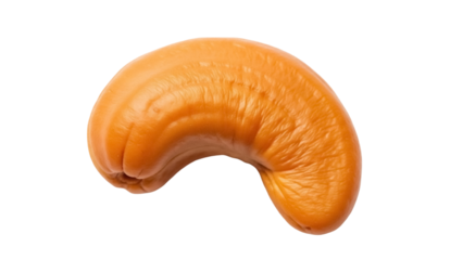 Golden cashew nut isolated PNG on transparent background, healthy snack food rich in nutrients and vitamins for diet and cooking