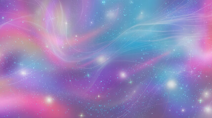 Obraz premium Colorful galaxy background with glowing stars and cosmic dust creating dreamy and magical space scene full of vibrant hues and light