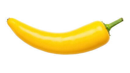 Vibrant yellow banana pepper isolated PNG, fresh vegetable for cooking and healthy eating on transparent background
