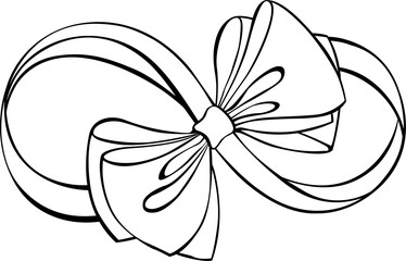 Infinity with outline bow