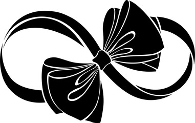 Infinity with outline bow