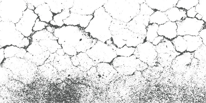 Cracked dry earth surface with granular texture and dark fissures abstract background black broken chalk