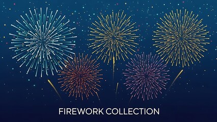 Colorful firework display