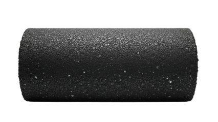Asphalt Cylinder Texture Close Up Black Background Studio