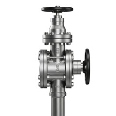 Industrial Valve Controls Fluid Flow in Plumbing System