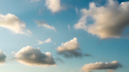 clear blue sky with  white smoke clouds background