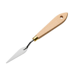 Obraz premium Palette Knife with Wood Handle on Black Background