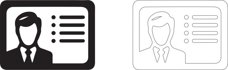 Access card with photo. Editable vector template.