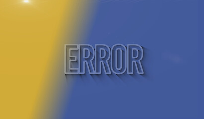 Error warning symbol digital concept 3d illustration