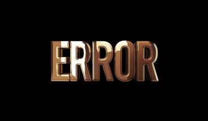 Error warning symbol digital 3d illustration