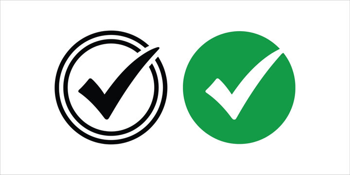 Illustrator eps file showcasing check mark circle icons for approval and success