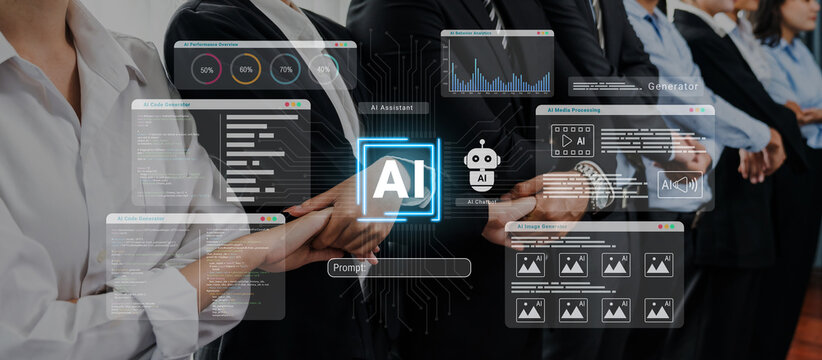 AI assistant dashboard for code, media, and image generation with performance analytics and chatbot modules Parse - Powered by Adobe