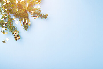 Christmas background with fir branches.