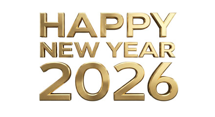 Celebrate new year 2026 isolated on transparent background