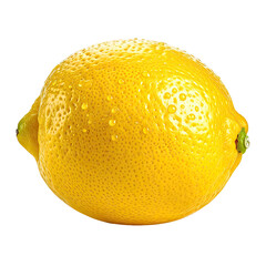 A bright yellow, wet lemon against a stark black background