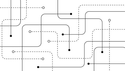 Abstract background with technology circuit board texture. Modern electronic motherboard texture. Creative idea for internet technology. Tech concept for header, web banner, website, presentation.