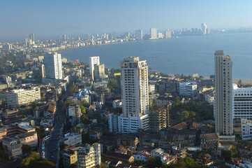 Fototapeta premium mumbai skyline at sunset