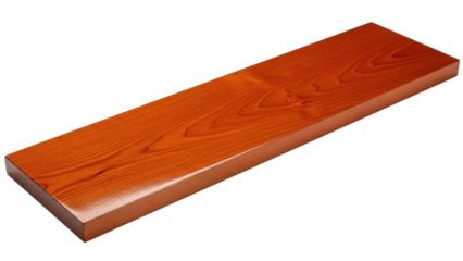 Polished Wood Plank Surface with Vivid Grain Texture