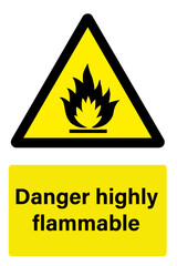 Danger highly flammable