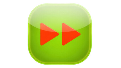 Isolated Fast Forward Arrow Button, Play Forward, Double Right Arrow Sign, Speed-Up