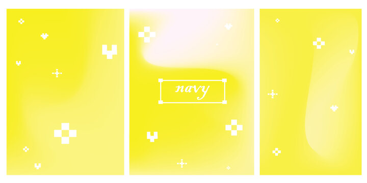 yellow gradient background with simple Abstract geometric design. Set of 3 square vector gradient bg for posters, social media - Powered by Adobe