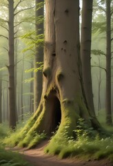 Amazing nature with trees and bugs