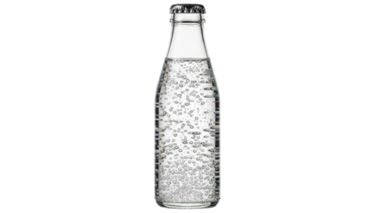 Carbonated Clear Beverage Bottle Bubbles Studio Black