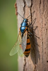 Amazing nature with trees and bugs
