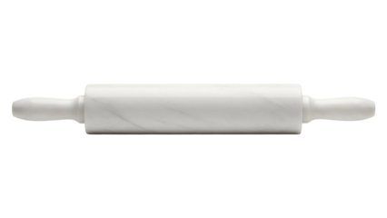 Isolated rolling pin for dough, marble kitchen tool for bakery and pastry work, baker's aid