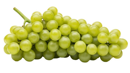 Isolated Bunch of Green Grapes Ready to Eat Fresh from the Vine Table Wine Juice Making