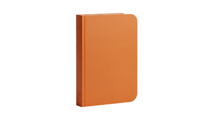 Isolated orange hardcover notebook for professional use and everyday journaling or note-taking