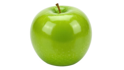 Isolated shiny green apple, fresh and healthy food for a balanced diet and lifestyle choices