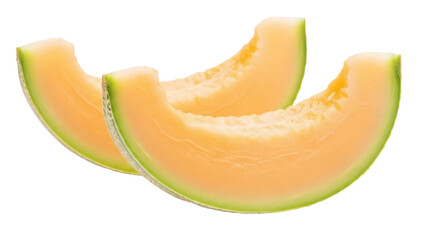 Isolated Honeydew Melon Slices, Summer Refreshment, Yellow-Orange Fruit, Healthy Treat, Vitamin-Rich