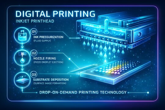 Digital Printing Technology with Printhead Details for Manufacturing and Publishing