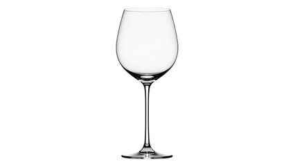Isolated wine glass, elegant stemware for wine tasting events and dinner parties, clear glassware