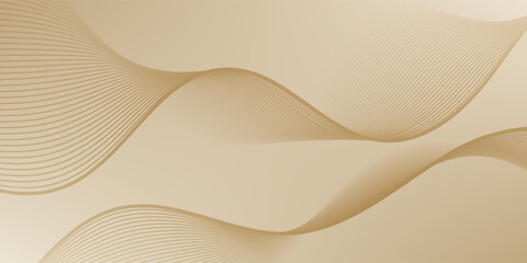 The background features a smooth texture with beige lines creating a flowing design. Beige background with wavy line pattern. Beige background vector. Modern wavy line pattern background.