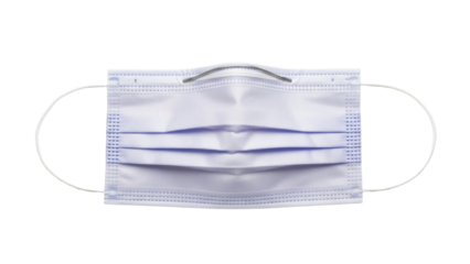 Isolated medical face mask, used for protection against viruses and airborne particles