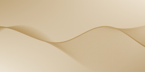 The background features a smooth texture with beige lines creating a flowing design. Beige background with wavy line pattern. Beige background vector. Modern wavy line pattern background.