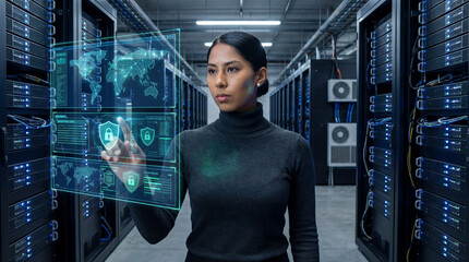 Cybersecurity professional monitoring encrypted systems in a data center