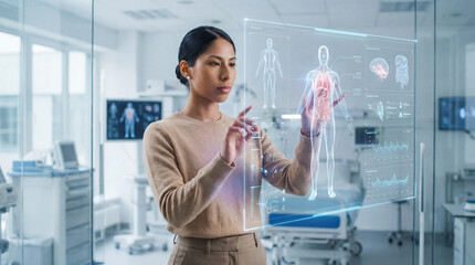 Clinical Imaging Specialist Reviewing Interactive Patient Anatomy