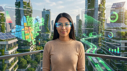 Urban Energy Analyst Visualizing Smart City Efficiency