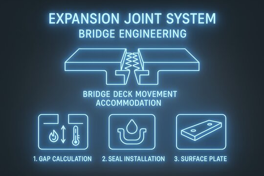 Bridge Expansion Joint System Infographic for Engineering and Infrastructure
