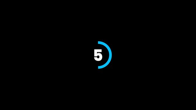 countdown 10 to 0 animation 4k alpha channel