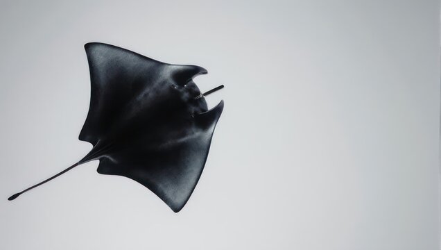 Majestic Manta Ray Gliding Through the Ocean Depths.