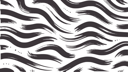 Monochrome abstract wavy brushstroke texture pattern