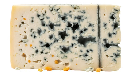 Isolated wedge of blue cheese ready to eat or incorporate into a culinary masterpiece