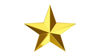 Obraz premium Isolated gleaming golden star decoration for Christmas or an award, trophy or promotion symbol