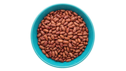 Isolated bowl of raw kidney beans for healthy cooking and vegan nutrition, diet food