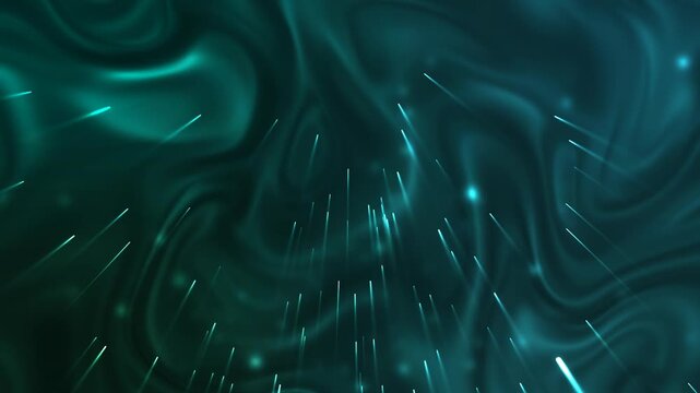 Animated particle background with green decoration sprinkled with rotating light sparkles, perfect for animation projects.
